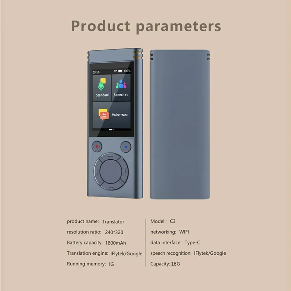 Smart Voice Translator Portable 138 Languages Real-time Speech Interactive Offline Instant Voice Translator