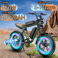 Engwe M20 Electric Bike 750W Motor 48V26AH Dual Battery Electric Bicycle 20*4.0 in Fat Tire Adult Mountain Aluminum Alloy E Bike