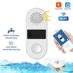 Tuya Waterleksensor Geluidsalarmsysteem Smart Home Automation Wateroverloop Niveau Detector Residentiële Beveiliging