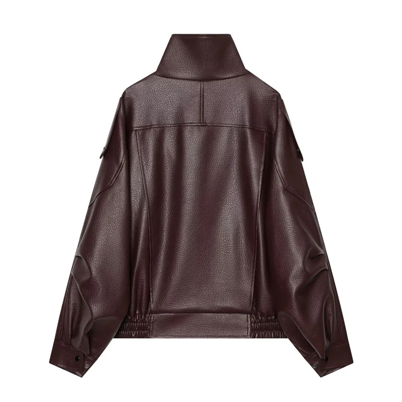 Supplier photo of The Cruelty-Free Leather Biker Jacket