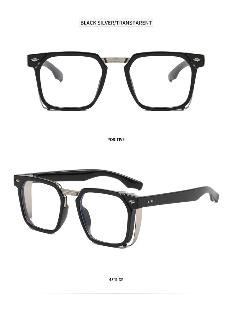 2023 mode Punk Sonnenbrille Für Männer Vintage Platz Steampunk Brille Luxus Sonnenbrille Frauen Trend Sonnenbrille Gafas De Sol – Detail 14
