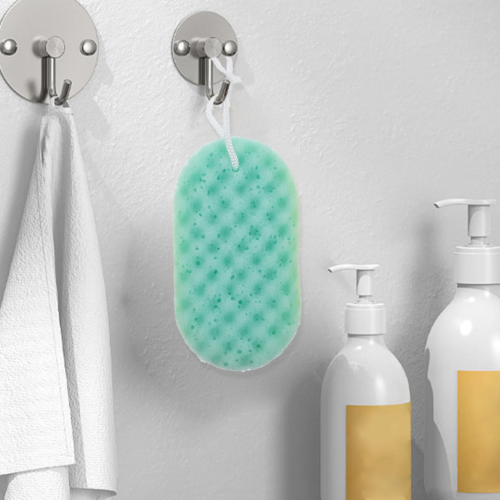 

3Pcs Bathing Sponge Soft Sponge Material Body Scrubbers for Skin Massage Exfoliating Dead Skin Remover with Hanging Rope