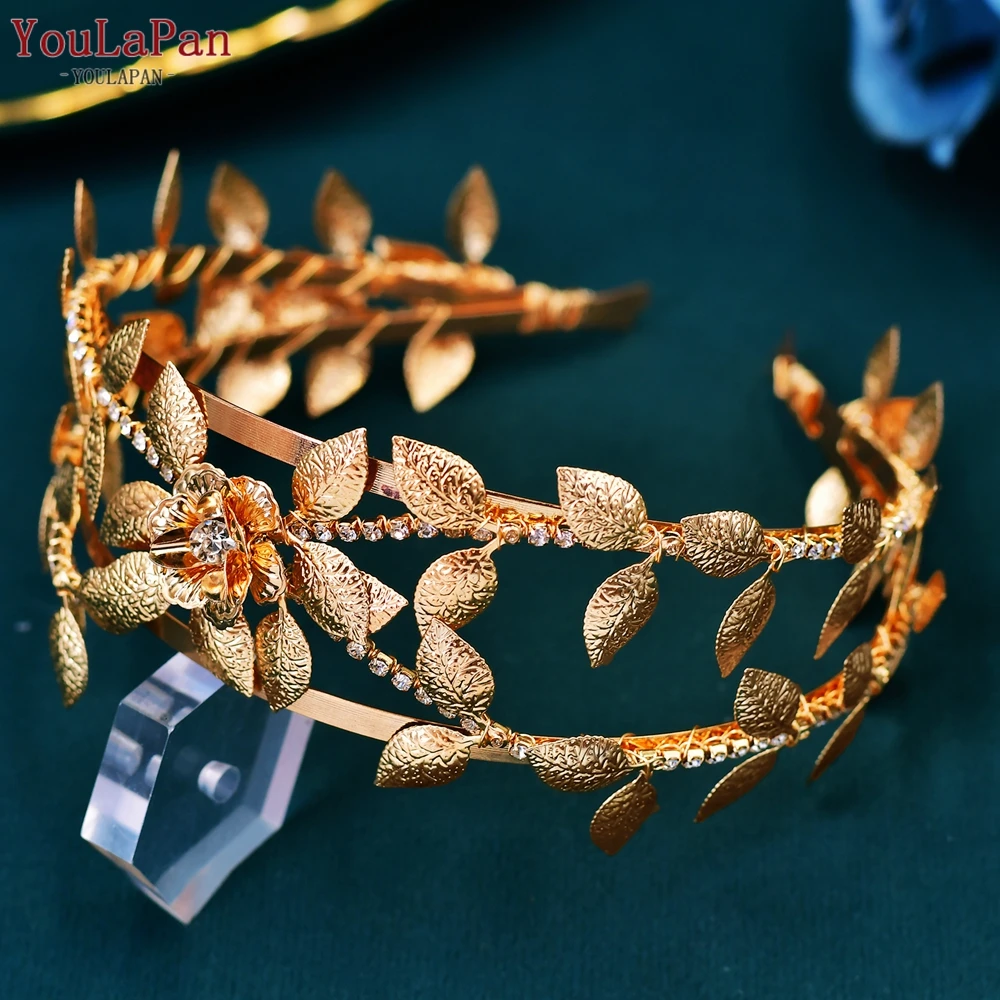 YouLaPan 2 Layer Hair Hoop Bridal Headband Wedding Hair Accessories Girls Bridesmaid Headdress Women Hairbands for Party HP594