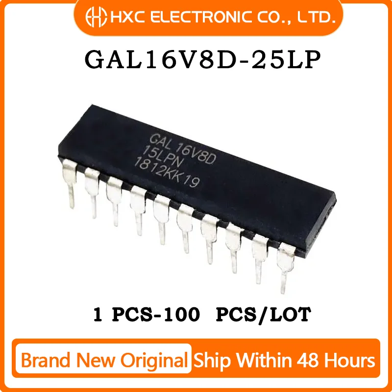 

10PCS/50PCS/100PCS 100% NEW GAL16V8D-25LP GAL16V8D DIP20 CHIP