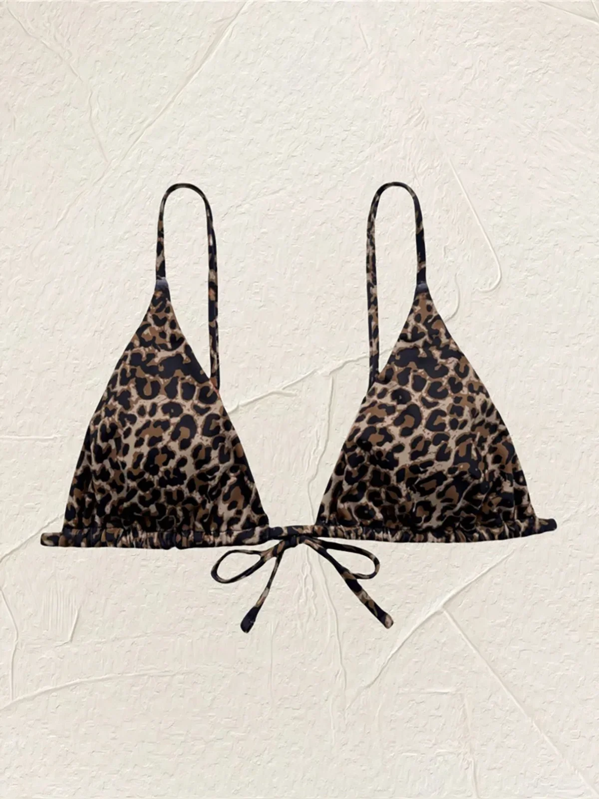 

2025 New Sexy Leopard Printed Padded Bikini Top Female Swimsuit Women Swimwear Bather Bathing Suit Swim Beach Top
