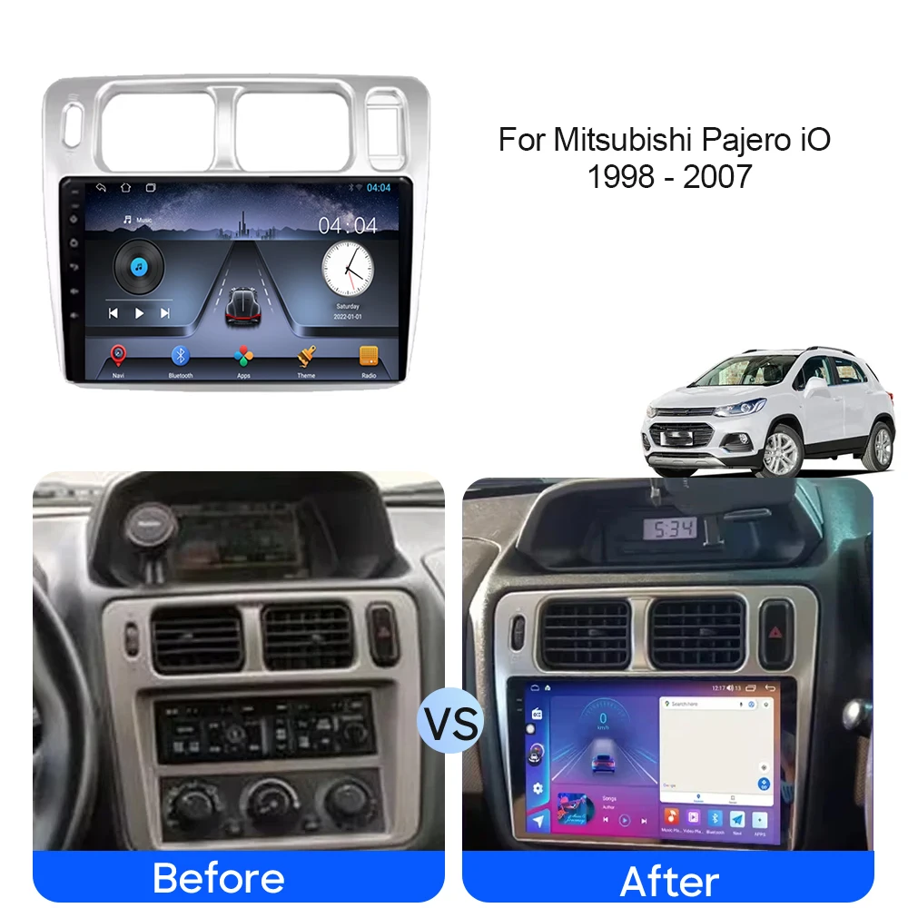 High-performance Android 14 For Mitsubishi Pajero iO 1998 - 2007 Car Radio Elecronics Touch Multimedia Video Player Navigation