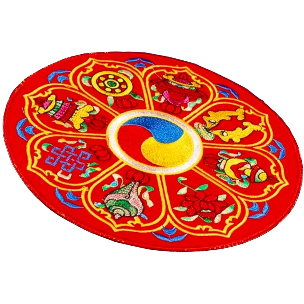 

Delicate Bowl Pad Tibetan Bowls Holder Cloth Embroidered Meditation Mat for Sound