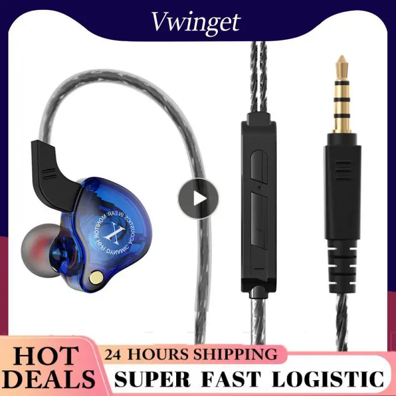 Super Bass Mobile Wired Headphones for Phone Earphone 3.5mm Stereo In Ear Headphone with Mic Earbuds Noise Cancelling