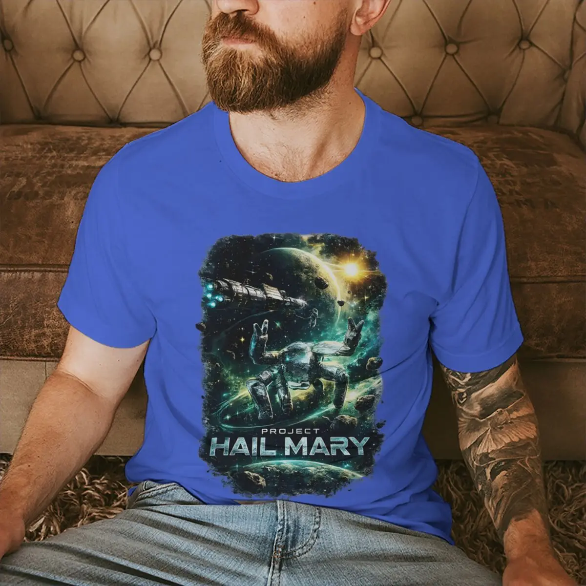 Sci-Fi MovieNovel Project Hail Mary T-Shirts Men Women Crew Neck Short Sleeve Tee Shirt