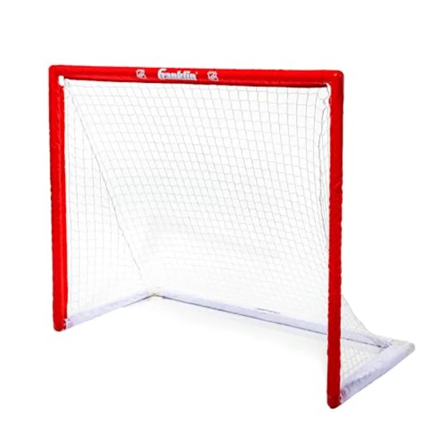 

Street hockey goal for outdoor use, PVC material, black color, lightweight and portable design