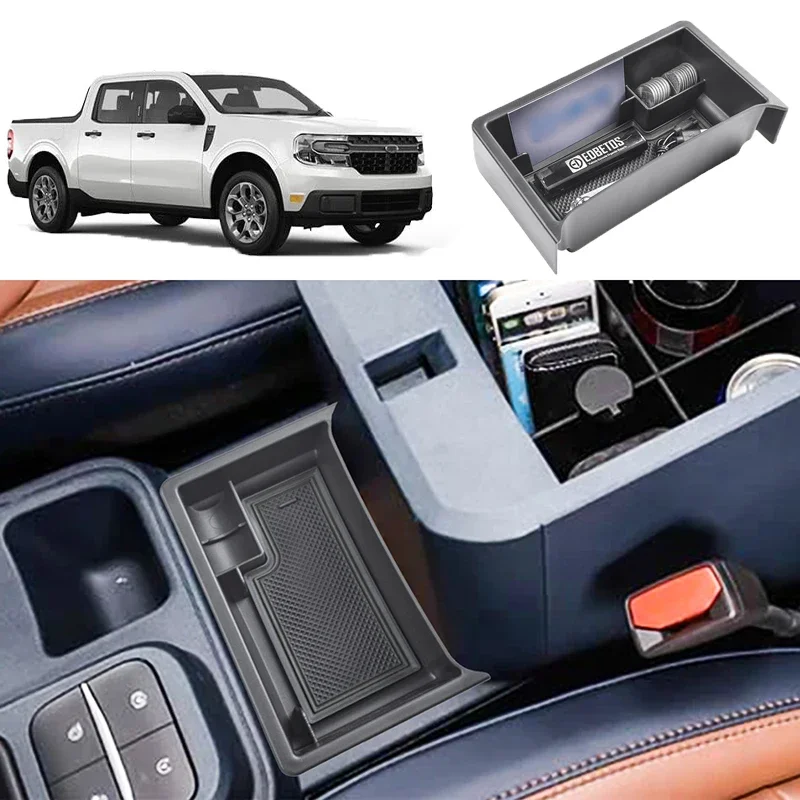 

For Ford Maverick 2022 2023 2024 Gear Shift Tray Central Console Organizer Armrest Storage Box Car Interior Models Accessories