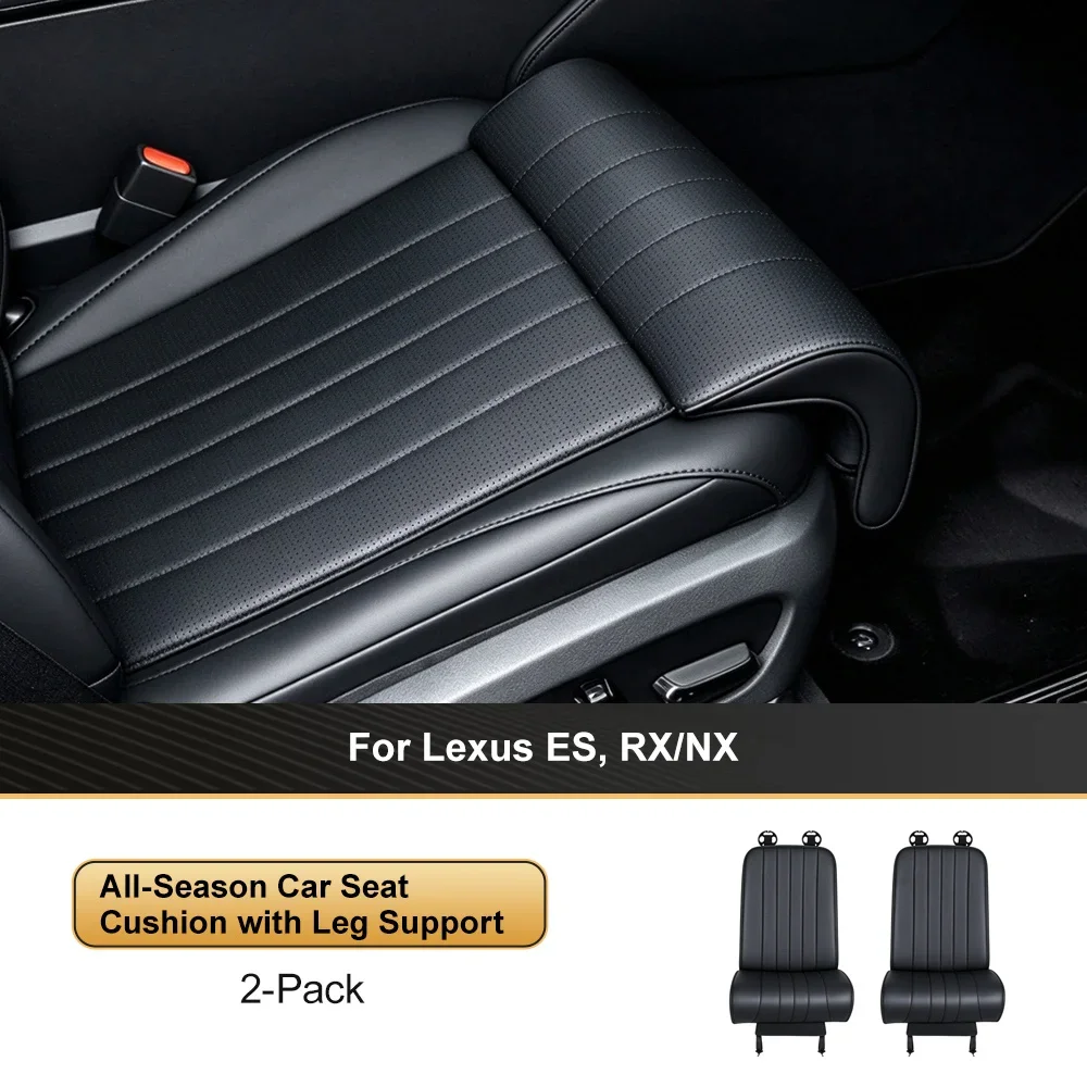 For Lexus ES RX NX Leather Seat Cushion With Leg Rest Four Seasons Universal Non Slip Leg Support Pad Interior Car Accessories