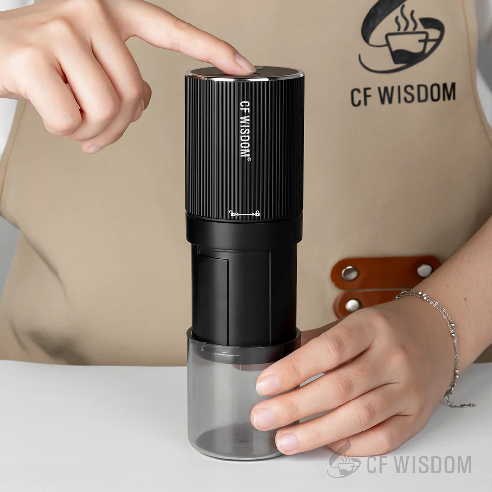 

Портативная кофемолка CF WISDOM CoreBeam, малошумная электрическая машина с жерновами с быстротач-контролем, для путешествий, для бариста, для ежедневной руки