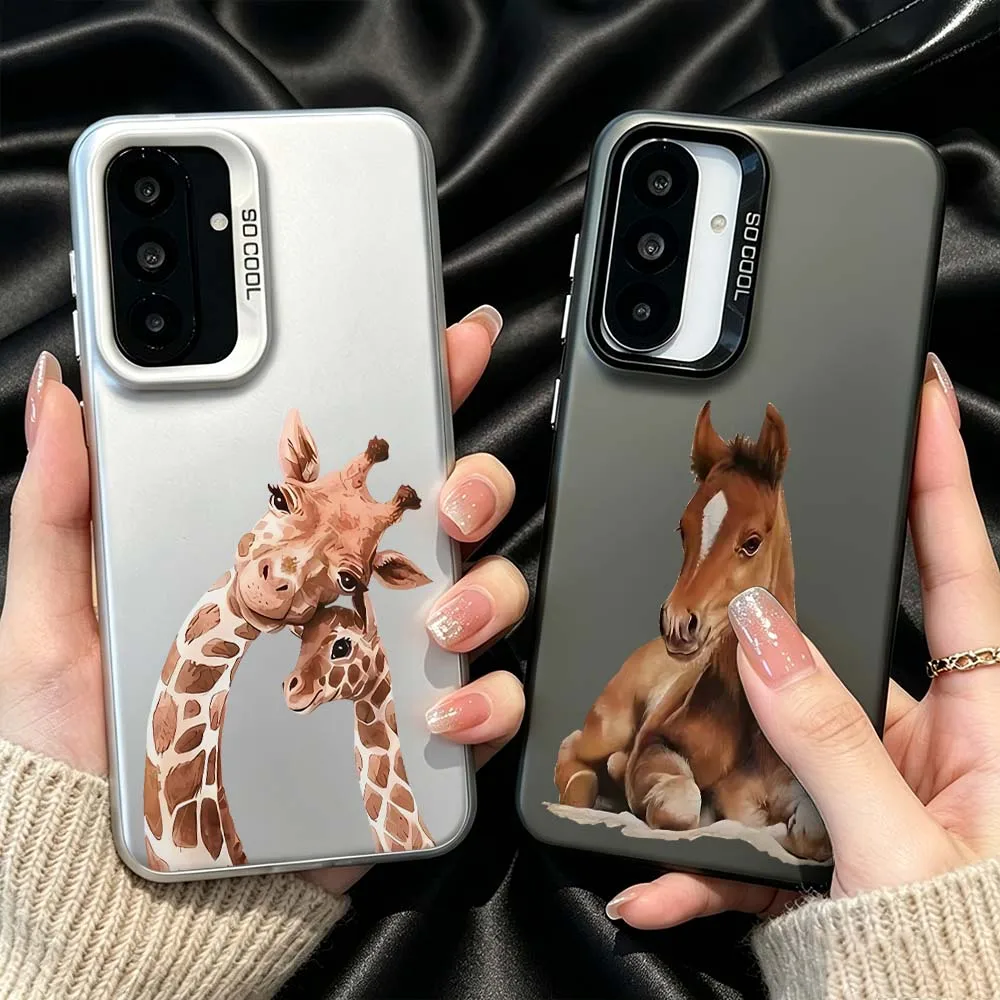 Cartoon Animal Phone Case For Samsung Galaxy Note 20 A73 A72 A71 A56 A55 A54 A53 A52 A51 A50 A36 A35 A33 A32 A34 A31