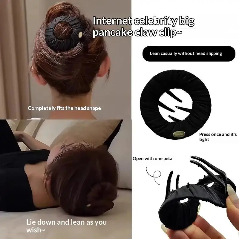 

Circular Flat Hair Claw Clip for Women Easy Secure Sleep and Daily Wear