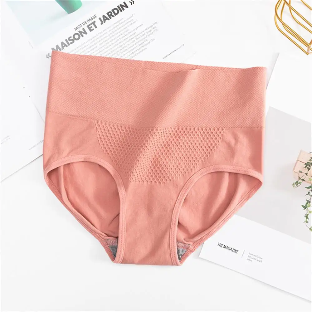 Women's High Waist 3D Honeycomb Ultra-thin Comfortable Breathable Antibacterial Seamless Cotton Crotch Panties Accessories