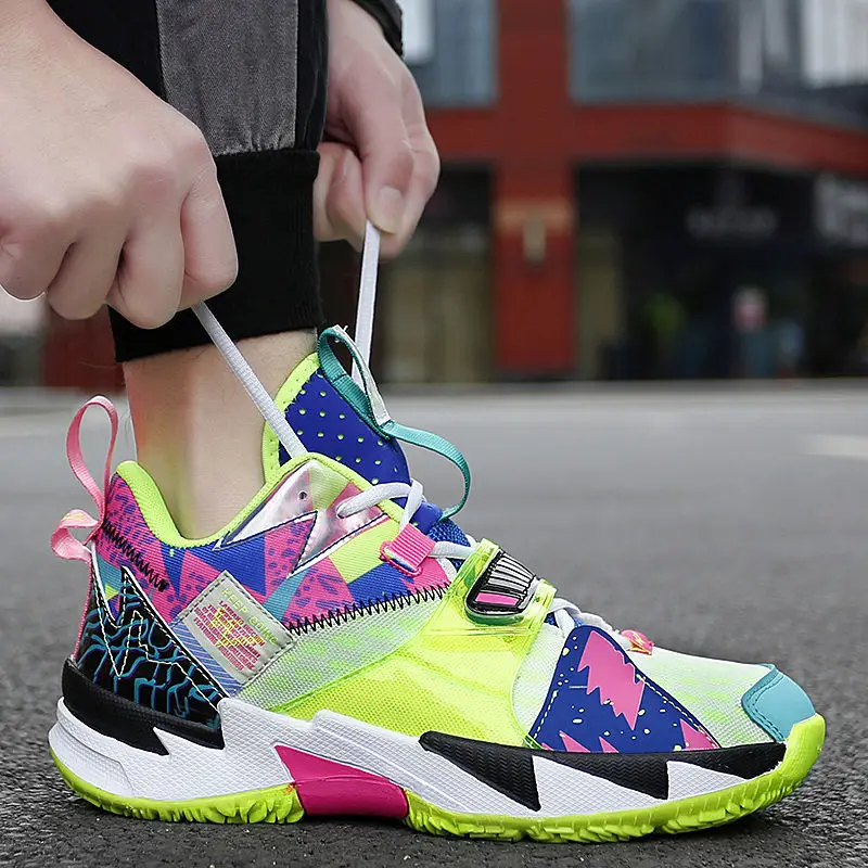 Classic brand Men's Women's Basketball Trainers Comfortable non-slip sports shoes top wear sports basketball shoes