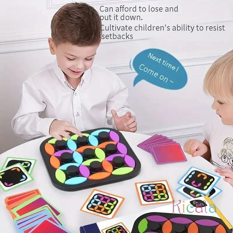 Permainan Interaktif untuk Anak-Anak Permainan Papan Puzzle Meja Daun Berwarna-warni Berputar Set Mainan Pembelajaran Awal