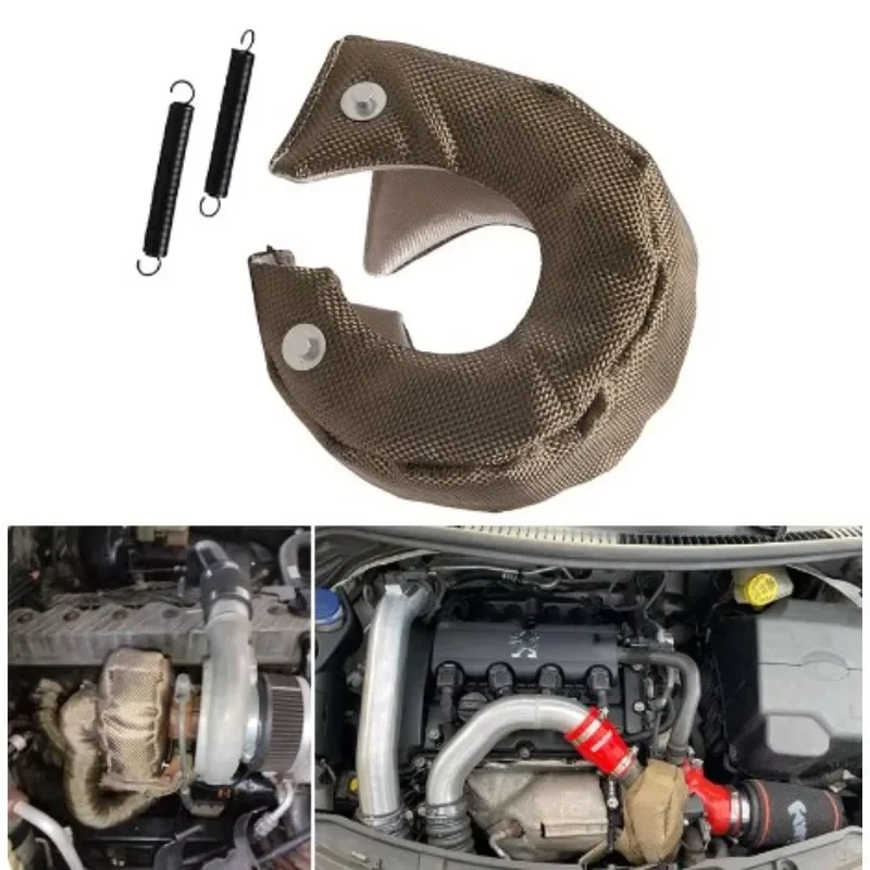 

Car T3 T4 T6 Turbo Cover Charger Protection Insulation Wrap Heat Shield High Temperature Blanket Titanium Fiber