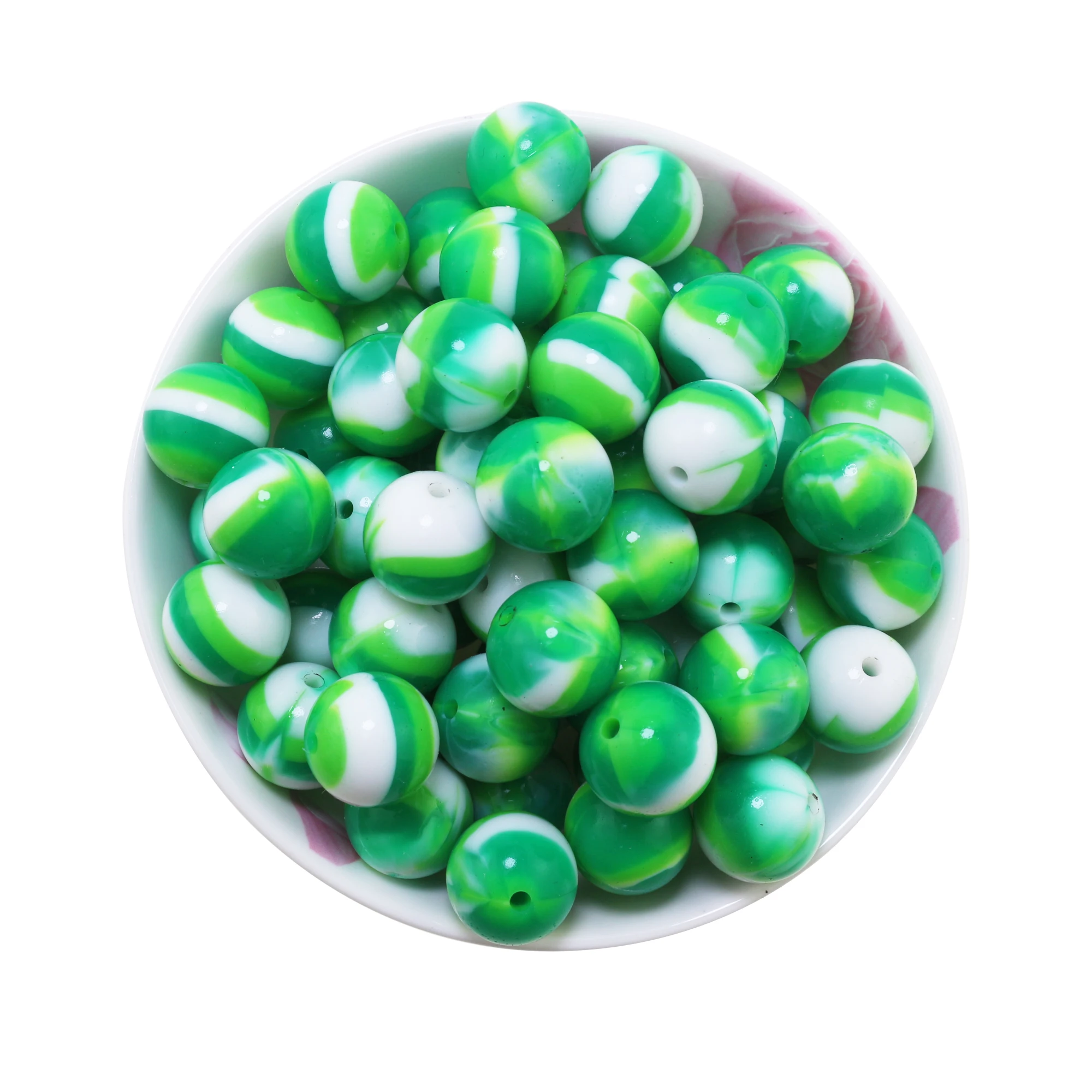 100PCS 2025 St.Patrick’s Day Baby Silicone Bead BPA Free Green 15mm Loose Bead For Making Bracelets DIY Bracelets Accessories