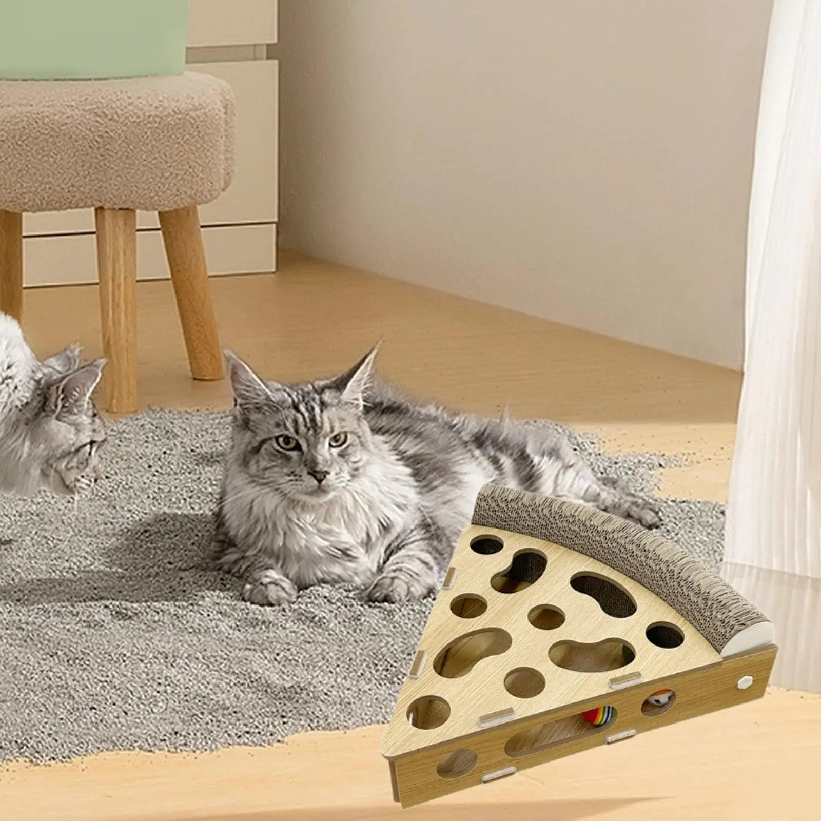 Caja de rompecabezas de laberinto de gato de madera, caja interactiva para gatos de interior, gatito y gatito