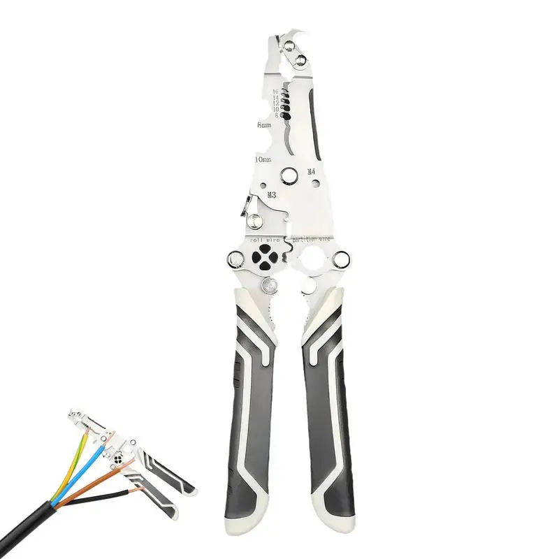 Wire Cutter Wire Crimper Efficient Wire Strippers Wire Crimper Multi-Functional Hand Tool Cable Stripper For Professional Use