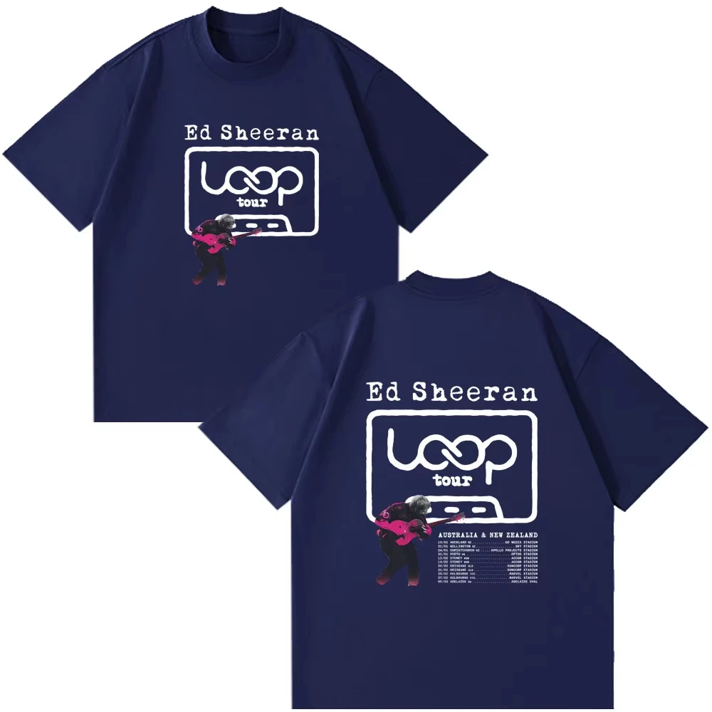 إد شيران حلقة جولة أستراليا ونيوزيلندا 2026 جولة ميرش تي شيرت للرجال والنساء على الموضة ملابس هاراجوكو كبيرة الحجم #3