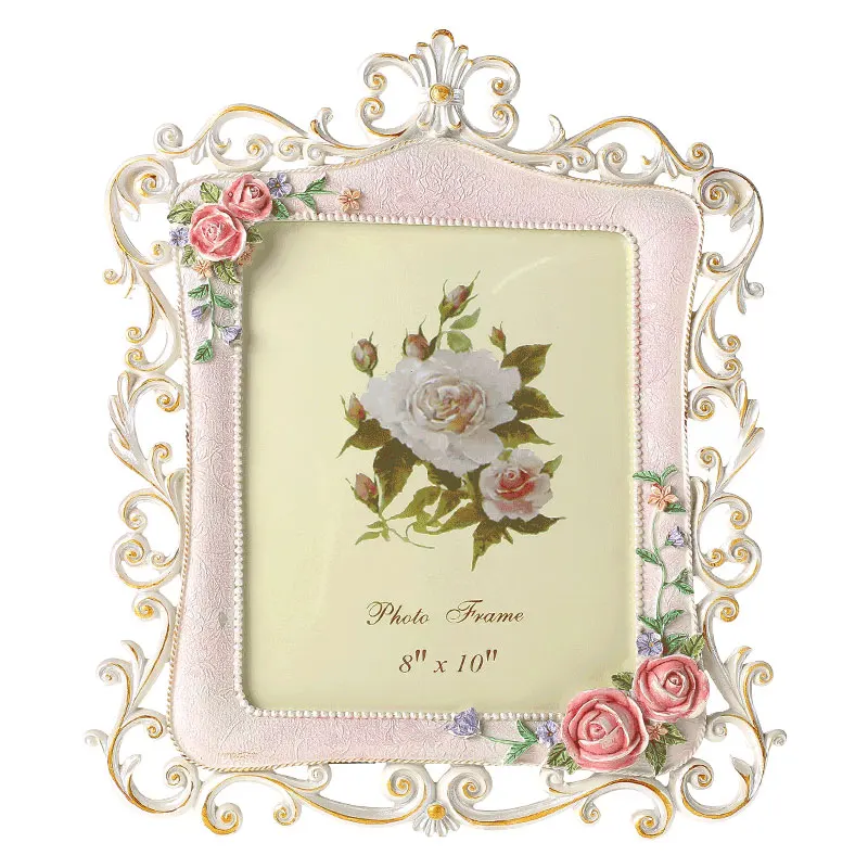 

Pastoral Painted Resin Photo Frame, Room Decoration Gift, Table Picture Frame,Wedding Photo Frame