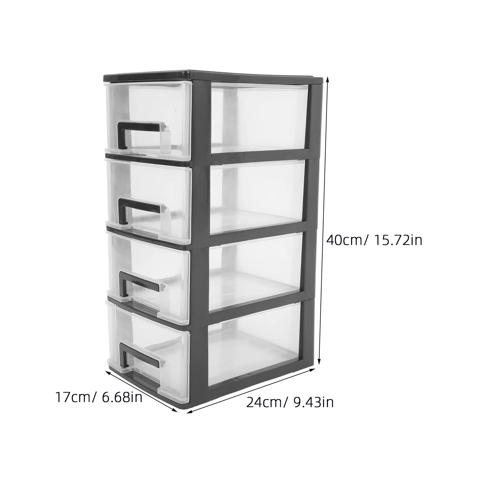 4단 플라스틱 서랍형 수납장 휴대용 다기능 방진 케이스 데스크탑 정리함 잡화 보관함