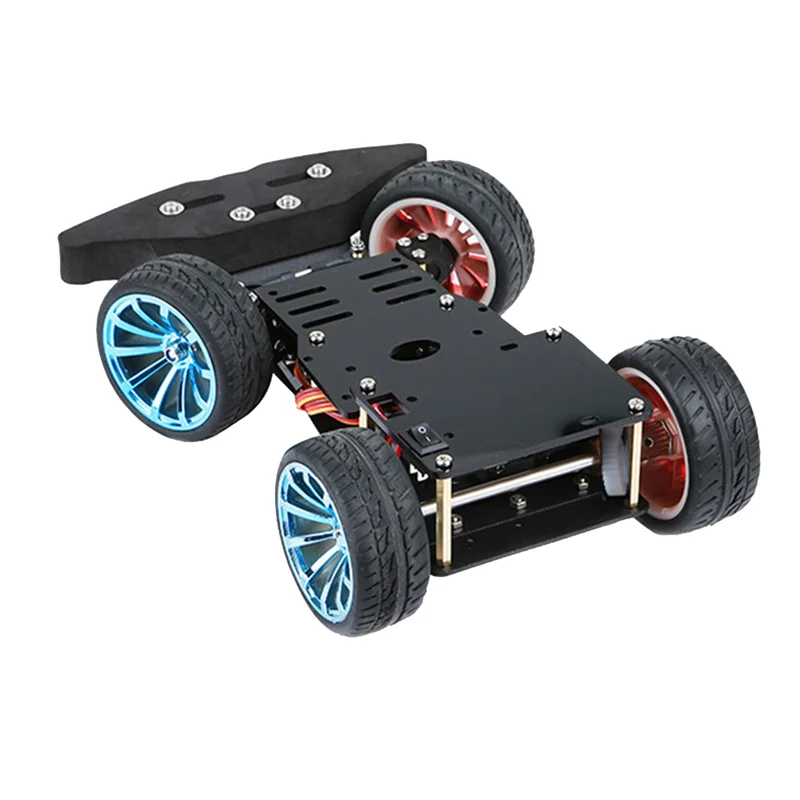 

4 Wheel DIY Servo Robot Car 4WD Chassis Smart Car for Arduino Car Platform with Metal Servo Bearing Kit Gear Control