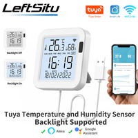 Tuya WiFi Smart Temperature and Humidity Sensor With Backlight for Smart Home Work with Tuya Smart LIfe Google Home Assistant