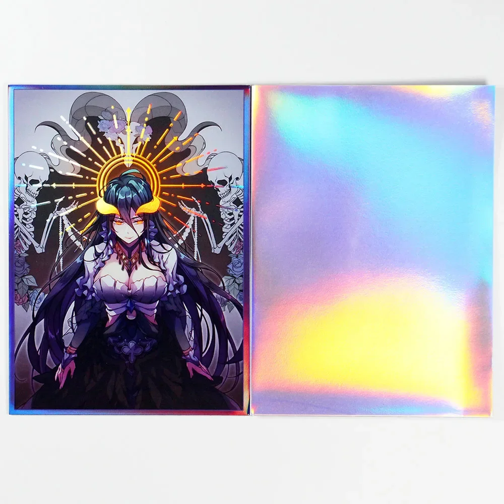 60pcs 67x 92mm (Overlord ) Holographic  Trading Cards for MTG/DTCG/PTCG/PKM Art Anime Printing Card Sleeves Protectors