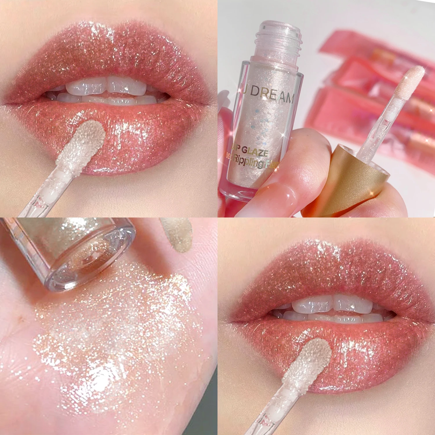 Watery Crystal Clear Jelly Lip Oil Balsamo per labbra Idratante e levigante Linee labbra Jelly Pout Lucidalabbra Vetro Labbra Profumo di frutta