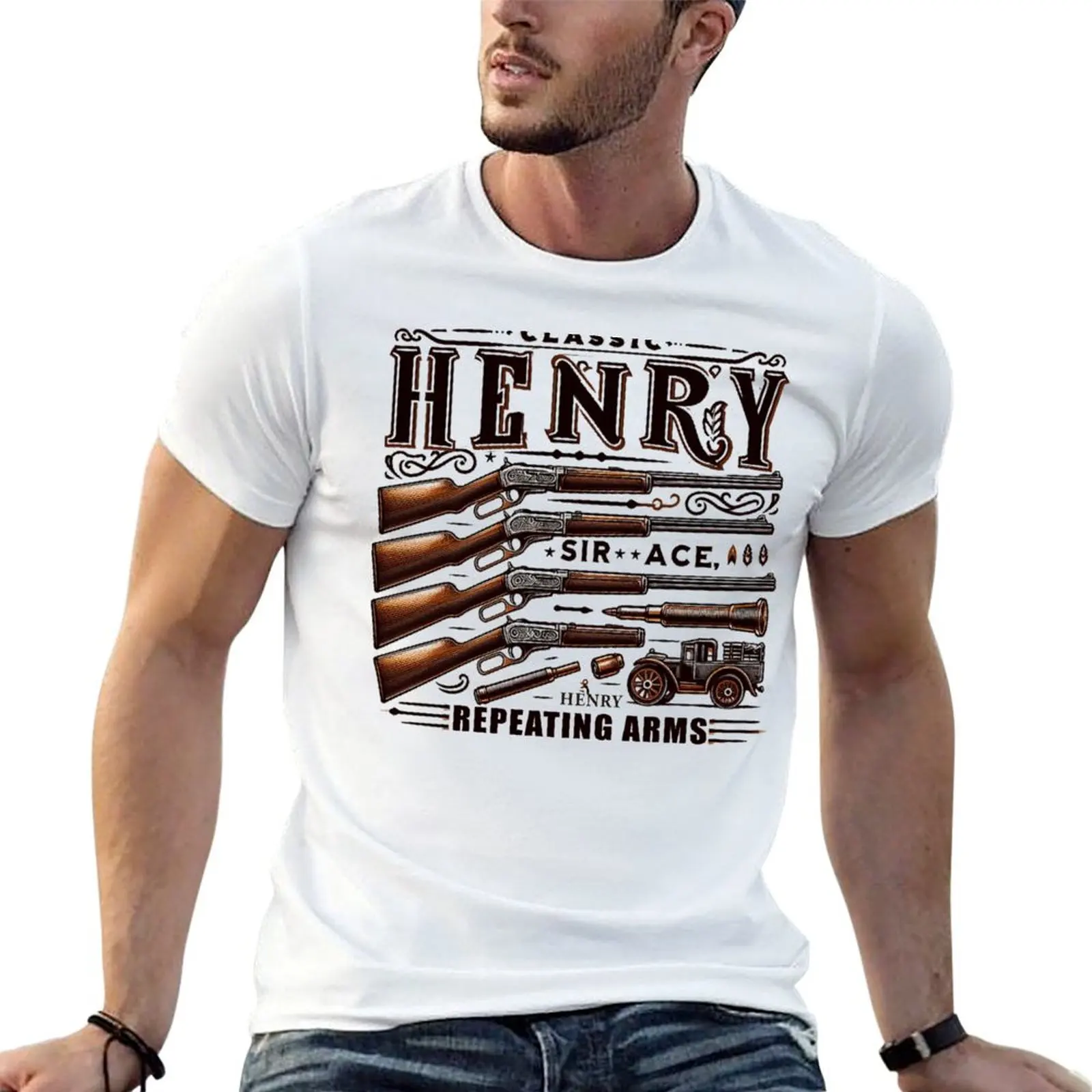 

Henry Rifle T-Shirt man tshirt t shirts for man graphic funny T-Shirt