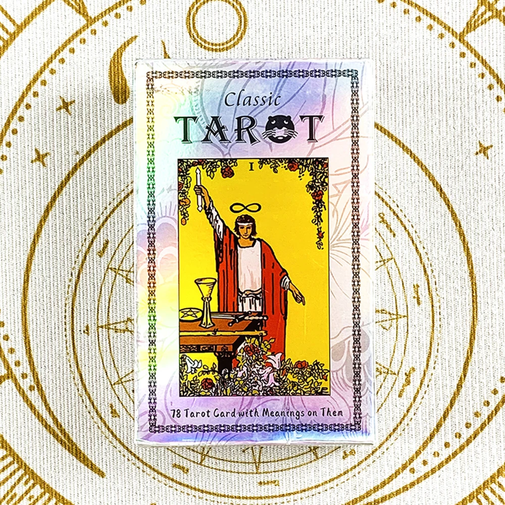 12*7CM Classic Tarot Deck 78 Cards Divination Fortune Telling Board Game with Guidebook for Tarot Beginners & Collectors