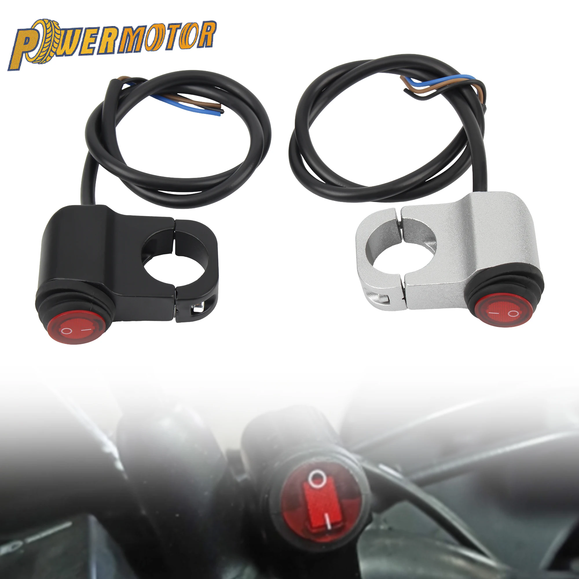 12V Motorrad Lenker Licht Ein Aus Schalter Wasserdichte ATV Scheinwerfer Nebel Spot für Honda Yamaha Kawasaki Suzuki Zubehör