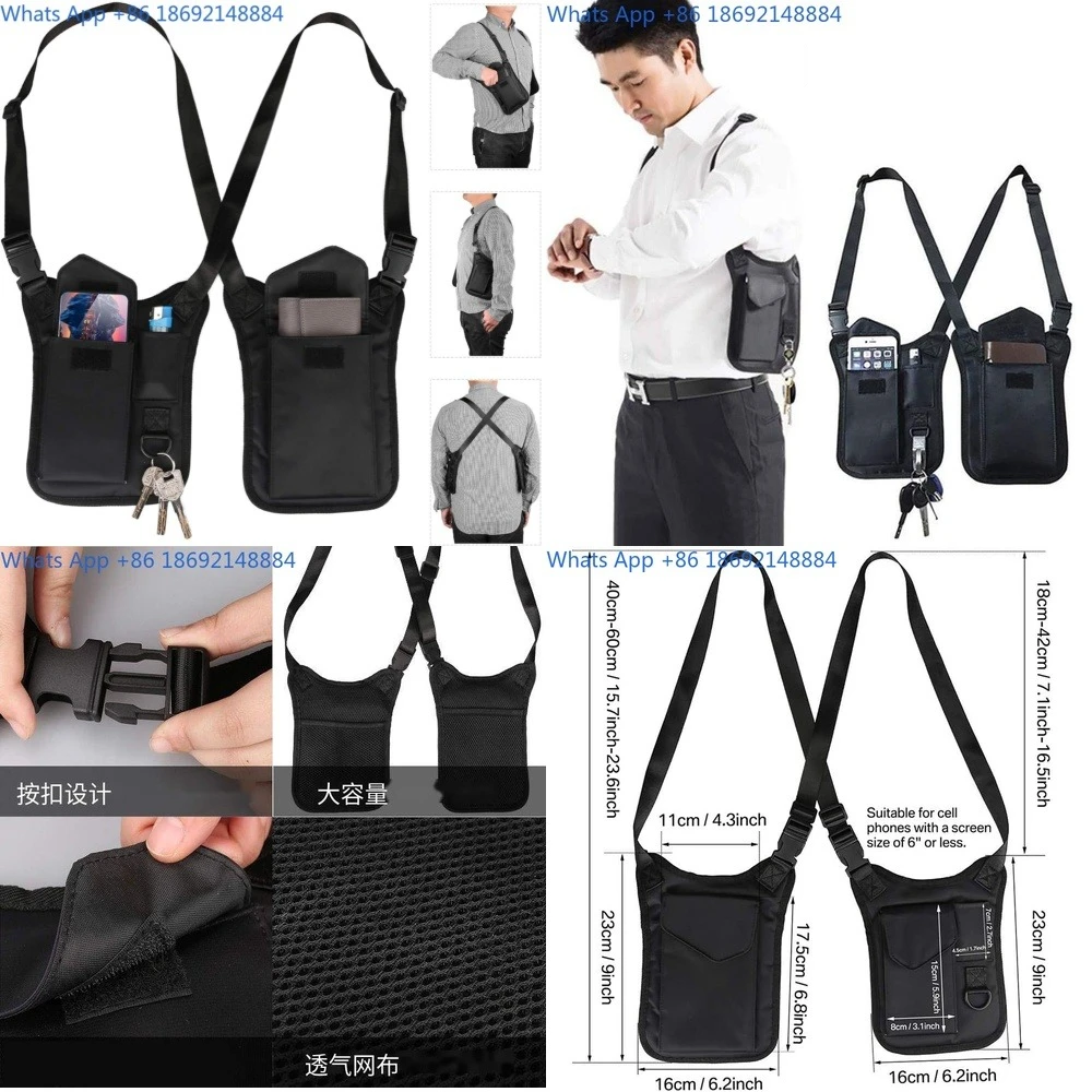 

Hidden Backpack for Outdoor Hiking Running and Tactical Use Secure Chest Carry Bag for Phone and Keys