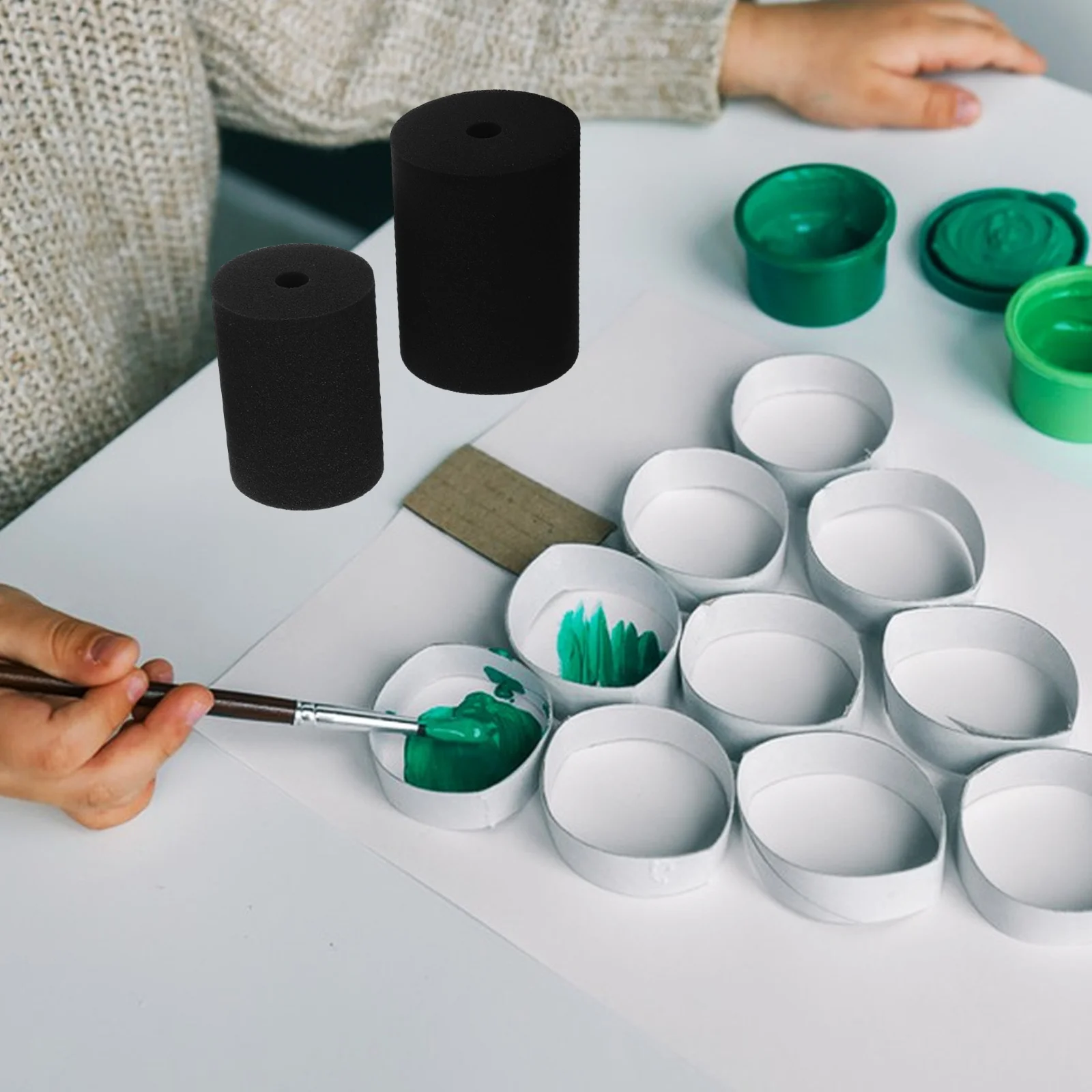 

6Pcs Black Cylinder Sponge Rotating Cup Turner Inserts Soft Elastic Sponges for Tumbler Crafting Epoxy Projects