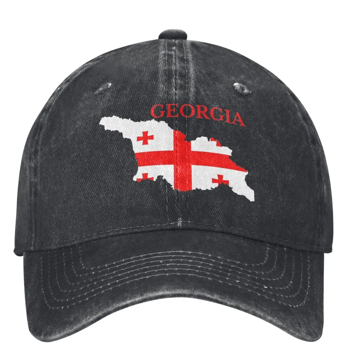 Georgia Country Map Casual Baseball Cap Summer Georgian Flag Trucker Hat Sunscreen Fishing Snapback Cap Unisex Men Baseball Caps