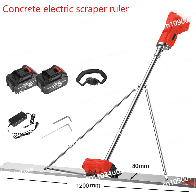 

120cm Electric Concrete Polisher Level Floor Vibration Ruler Mortar Vibrator Screed Concrete Leveling Machine with Battery