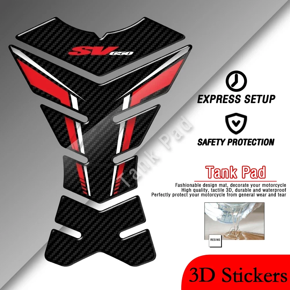 

For Suzuki SV650 SV650S SV650X motorcycle fuel tank pad 3D carbon fiber appearance protection sticker kit