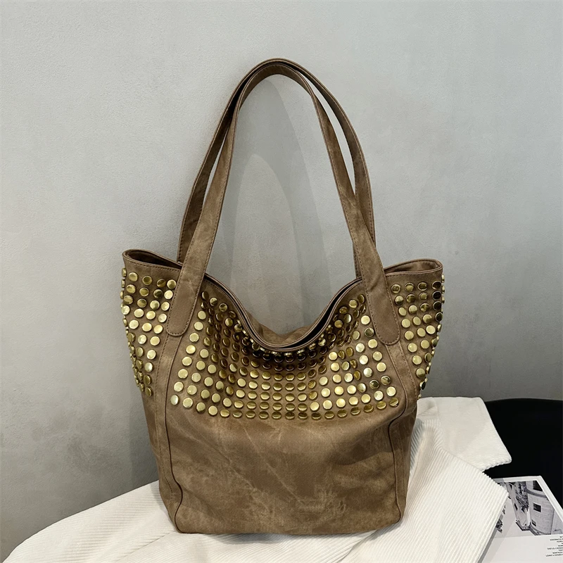 

Однотонные сумки на плечо большой вместимости из искусственной кожи, женские сумки с блестками, 2022, брендовые темпераментные универсальные женские сумки