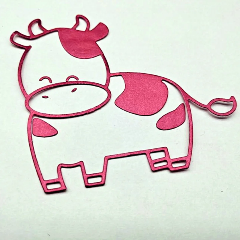 Cartoon Animal Cows Etching Metal Cutting Dies DIY Scrapbook Die Cutout Wedding Party Craft Card Embossing Decoration Stencils