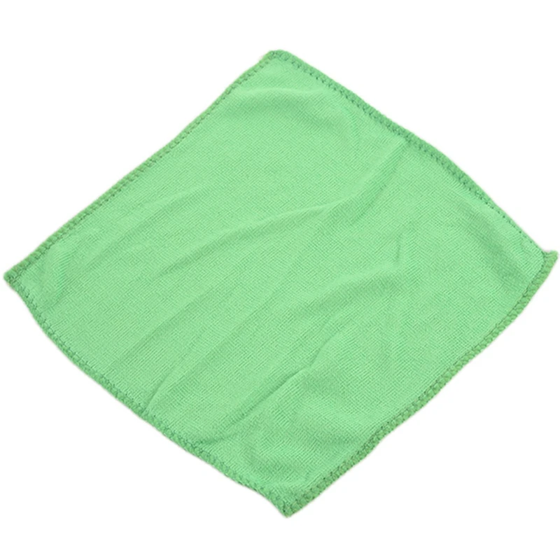 

10pcs Practical Soft New Car Wash Towel Cleaning Duster Auto Detailing Green Microfiber Green