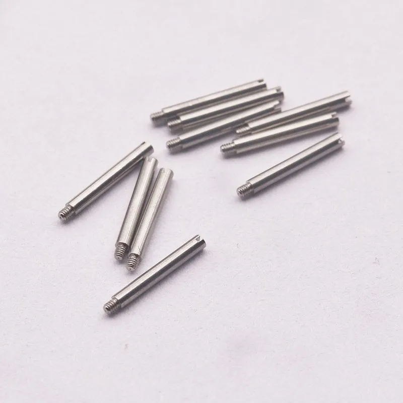 Stainless steel strip three bead steel strip screw watch accessory with a diameter of 1.6mm screw rod
