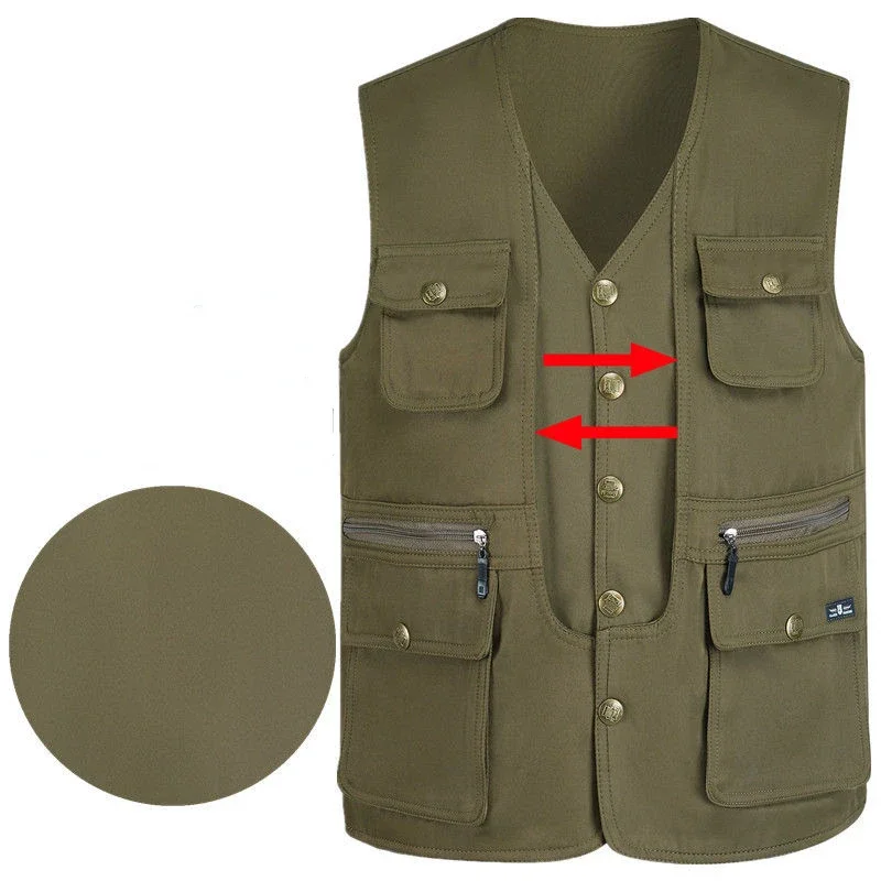 

Multi-Pocket Outdoor Sport Fishing Photography Vest Men Military Tactical Jacket Sleeveless Clothing Biker Safety Vest Clothing