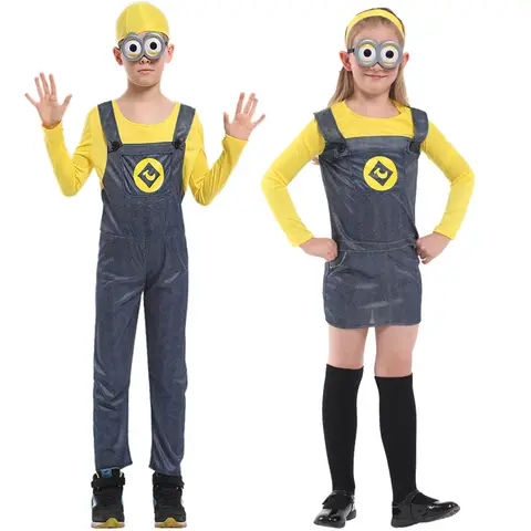 Halloween/Christmas/New Year Boys and Girls Theme Show Costumes, Minions Stage Props
