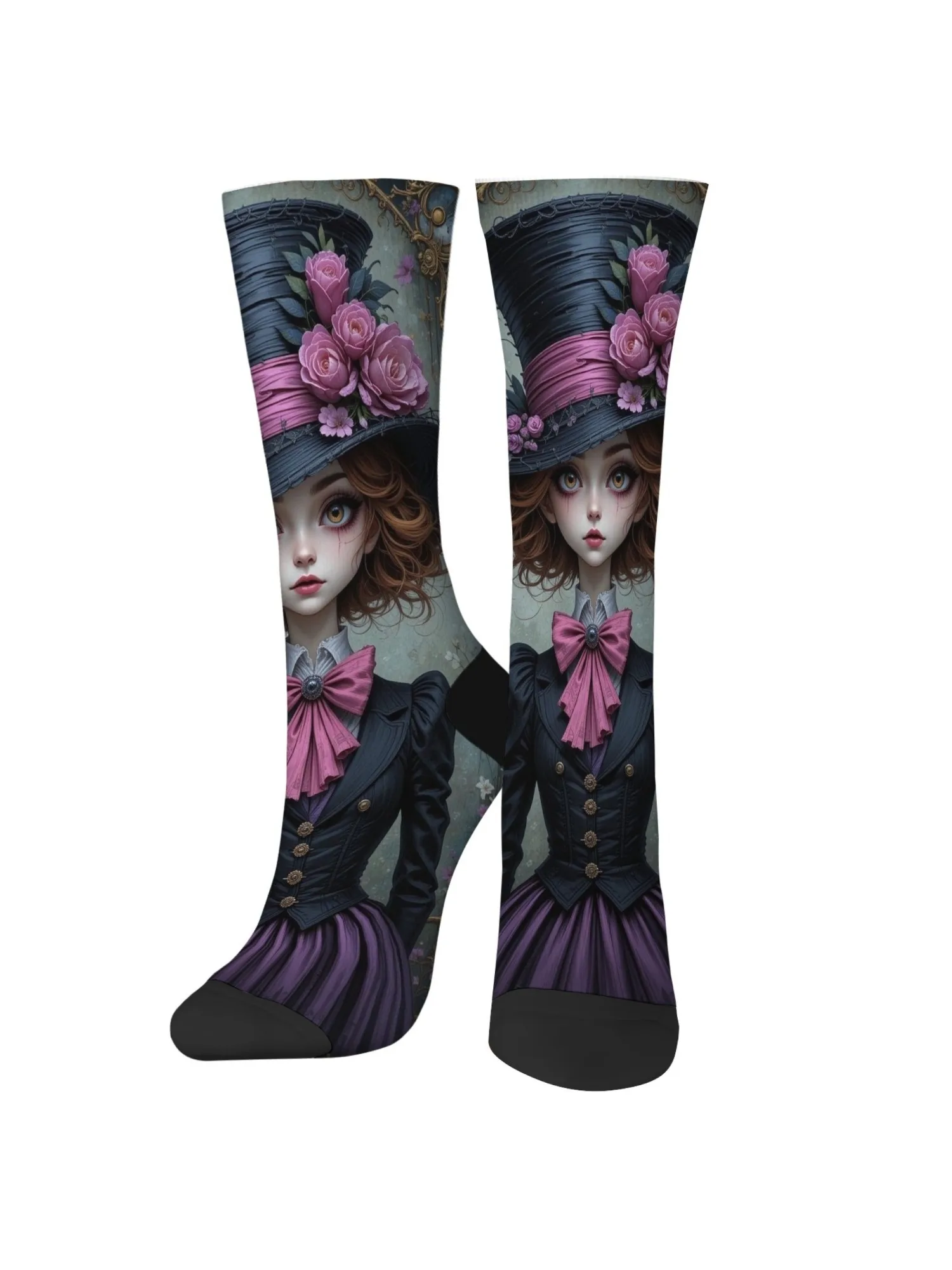 AliExpress Character art illustration Novelty Women's Socks Breathable Non-slip Warm Cycling Running Socks Casual Sports Socks Funny Gift