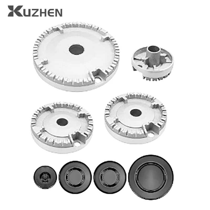 1 Set Gas Stove DIY Accessories Oven Gas Hob Burner Flat/Concave Fire Cover Crown Flame Cap Gas Burner Flame Cap