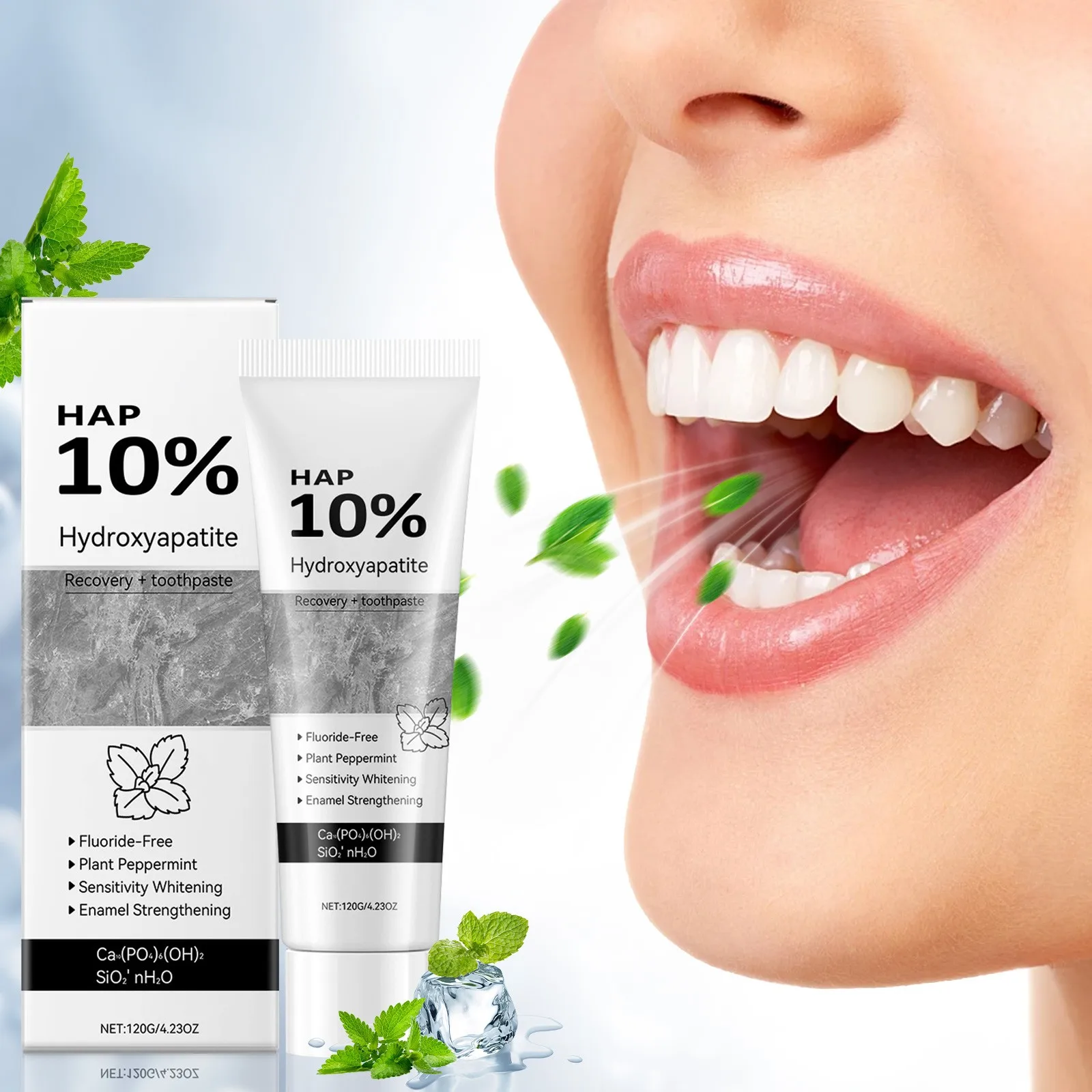

Whitening Teeth Toothpaste Enamel Repair Oral Hygiene Cleaning Stain Removal Fresh Breath Hydroxyapatite Brightening Toothpaste